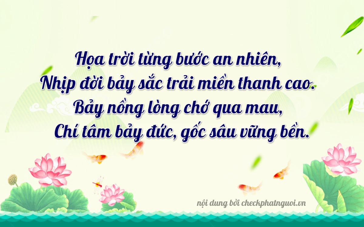 Bài thơ ý nghĩa cho <b>biển số 38A-37177</b> tại website checkphatnguoi.vn