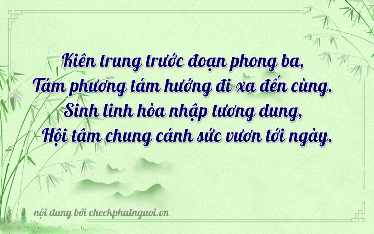 Bài thơ ý nghĩa cho <b>biển số 38A-38683</b> tại website checkphatnguoi.vn