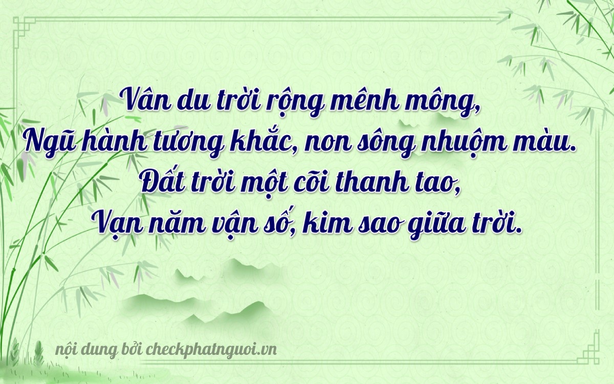 Bài thơ ý nghĩa cho <b>biển số 38A-40522</b> tại website checkphatnguoi.vn