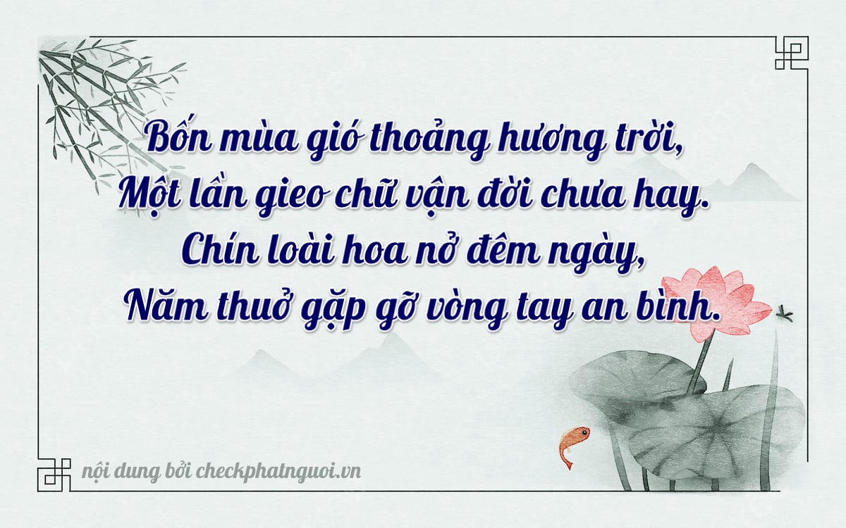 Bài thơ ý nghĩa cho <b>biển số 38A-41905</b> tại website checkphatnguoi.vn
