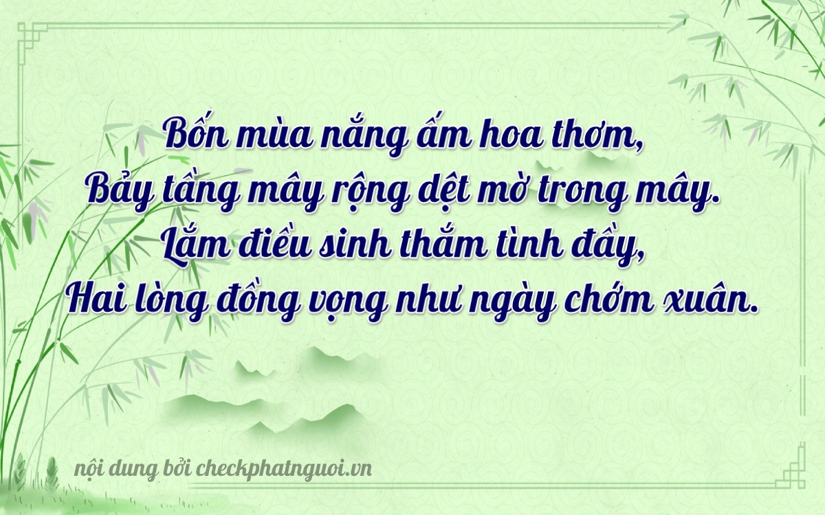 Bài thơ ý nghĩa cho <b>biển số 38A-47862</b> tại website checkphatnguoi.vn