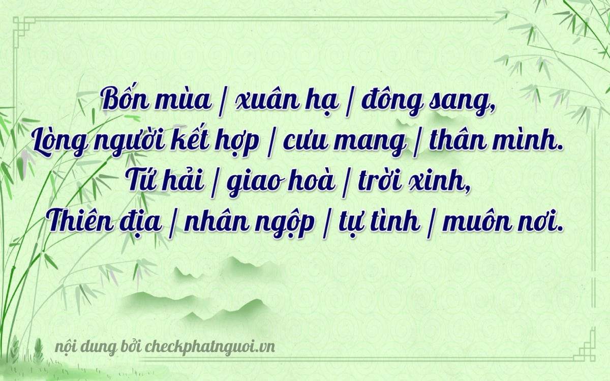 Bài thơ ý nghĩa cho <b>biển số 38A-48742</b> tại website checkphatnguoi.vn