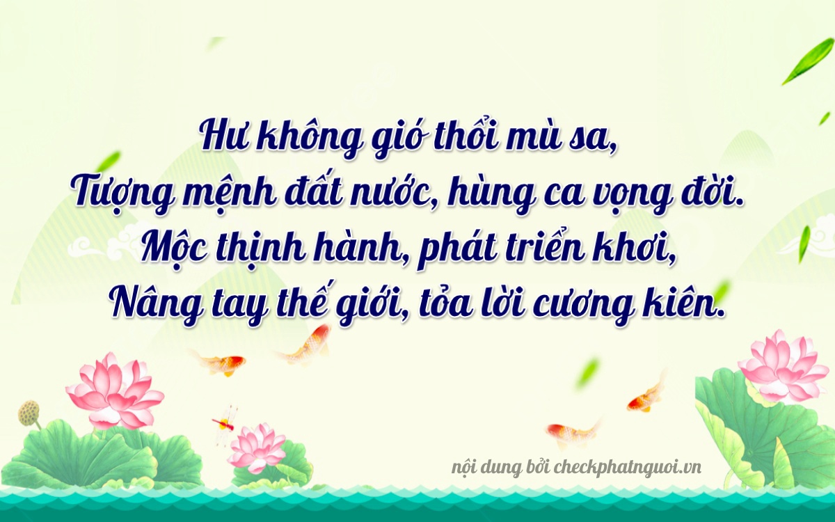 Bài thơ ý nghĩa cho <b>biển số 38A-49262</b> tại website checkphatnguoi.vn
