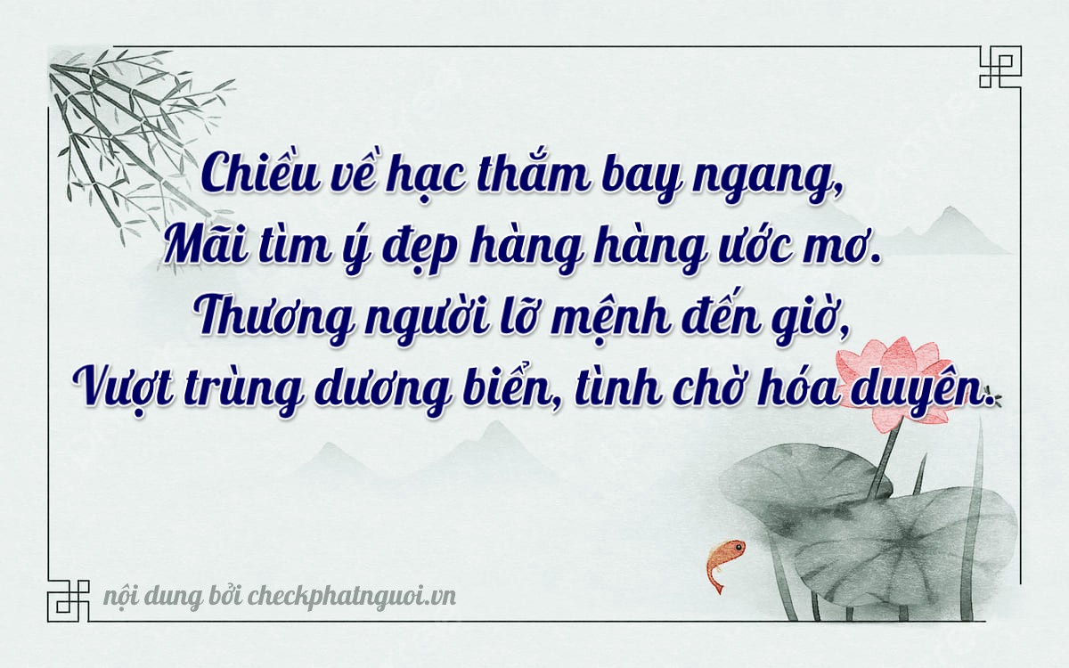 Bài thơ ý nghĩa cho <b>biển số 38A-49397</b> tại website checkphatnguoi.vn