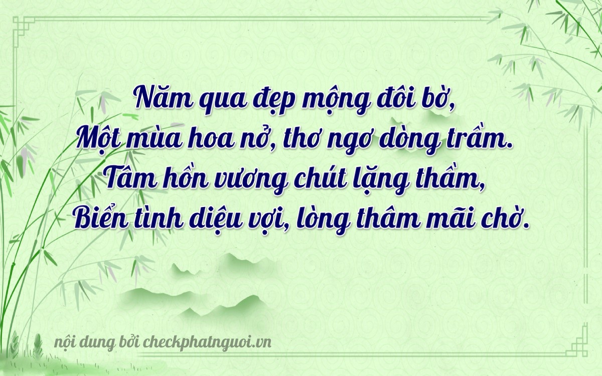 Bài thơ ý nghĩa cho <b>biển số 38A-51082</b> tại website checkphatnguoi.vn
