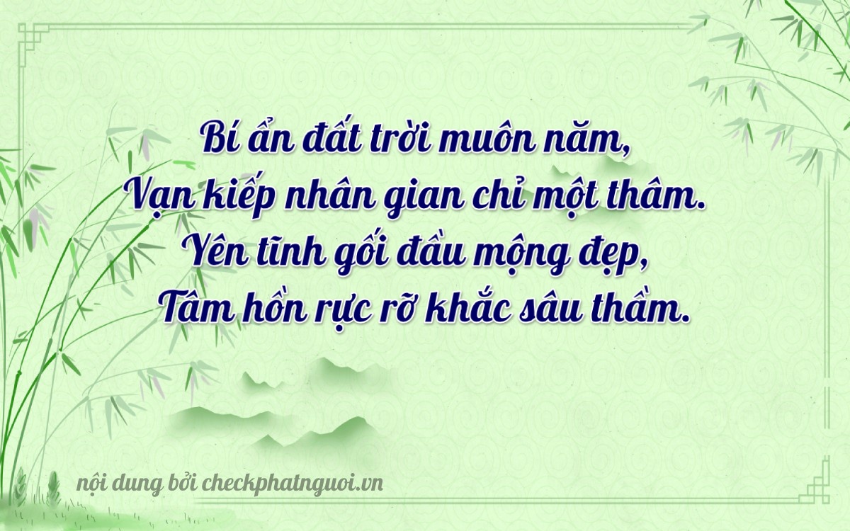 Bài thơ ý nghĩa cho <b>biển số 38A-57478</b> tại website checkphatnguoi.vn