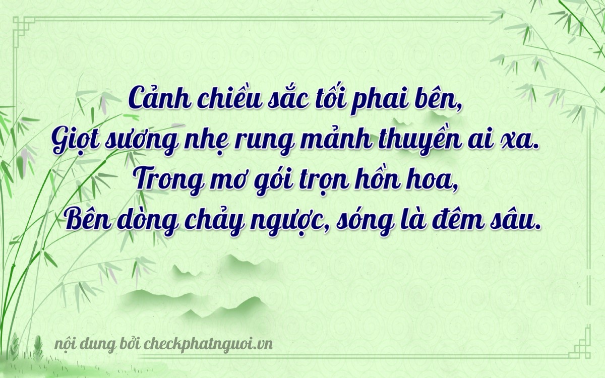 Bài thơ ý nghĩa cho <b>biển số 38A-58144</b> tại website checkphatnguoi.vn