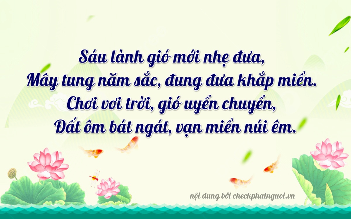 Bài thơ ý nghĩa cho <b>biển số 38A6-06058</b> tại website checkphatnguoi.vn