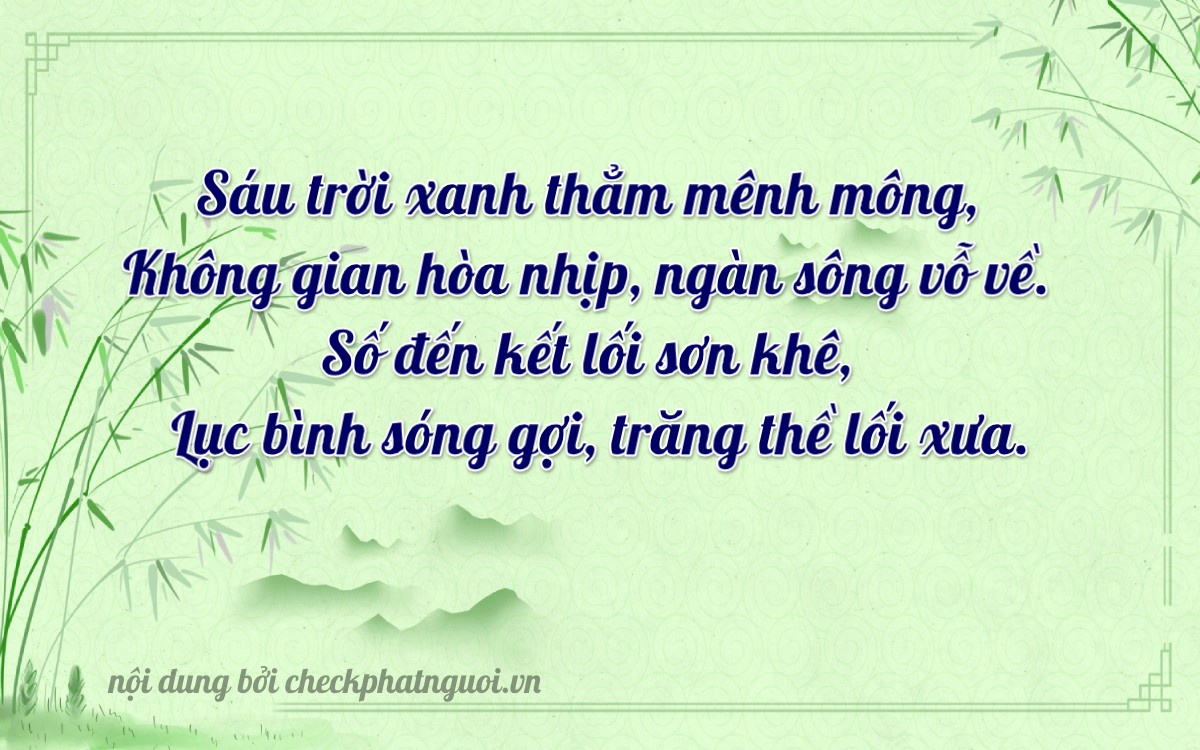 Bài thơ ý nghĩa cho <b>biển số 38A-60616</b> tại website checkphatnguoi.vn
