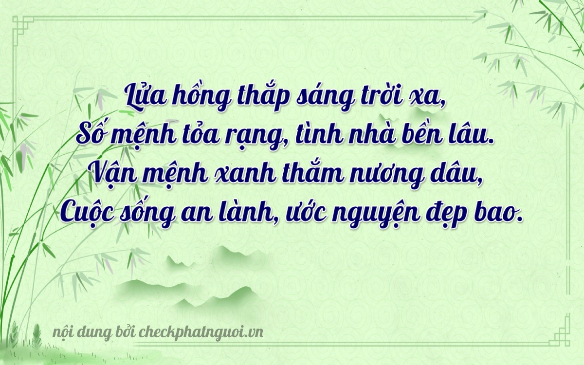 Bài thơ ý nghĩa cho <b>biển số 38A-61251</b> tại website checkphatnguoi.vn