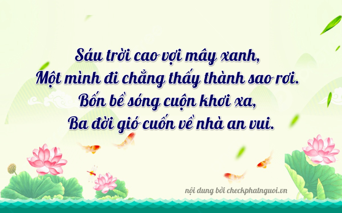 Bài thơ ý nghĩa cho <b>biển số 38A-61438</b> tại website checkphatnguoi.vn