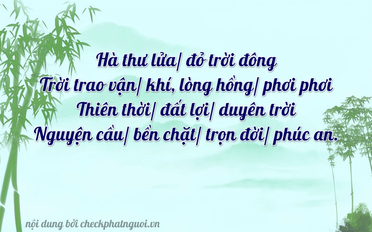 Bài thơ ý nghĩa cho <b>biển số 38A-62080</b> tại website checkphatnguoi.vn