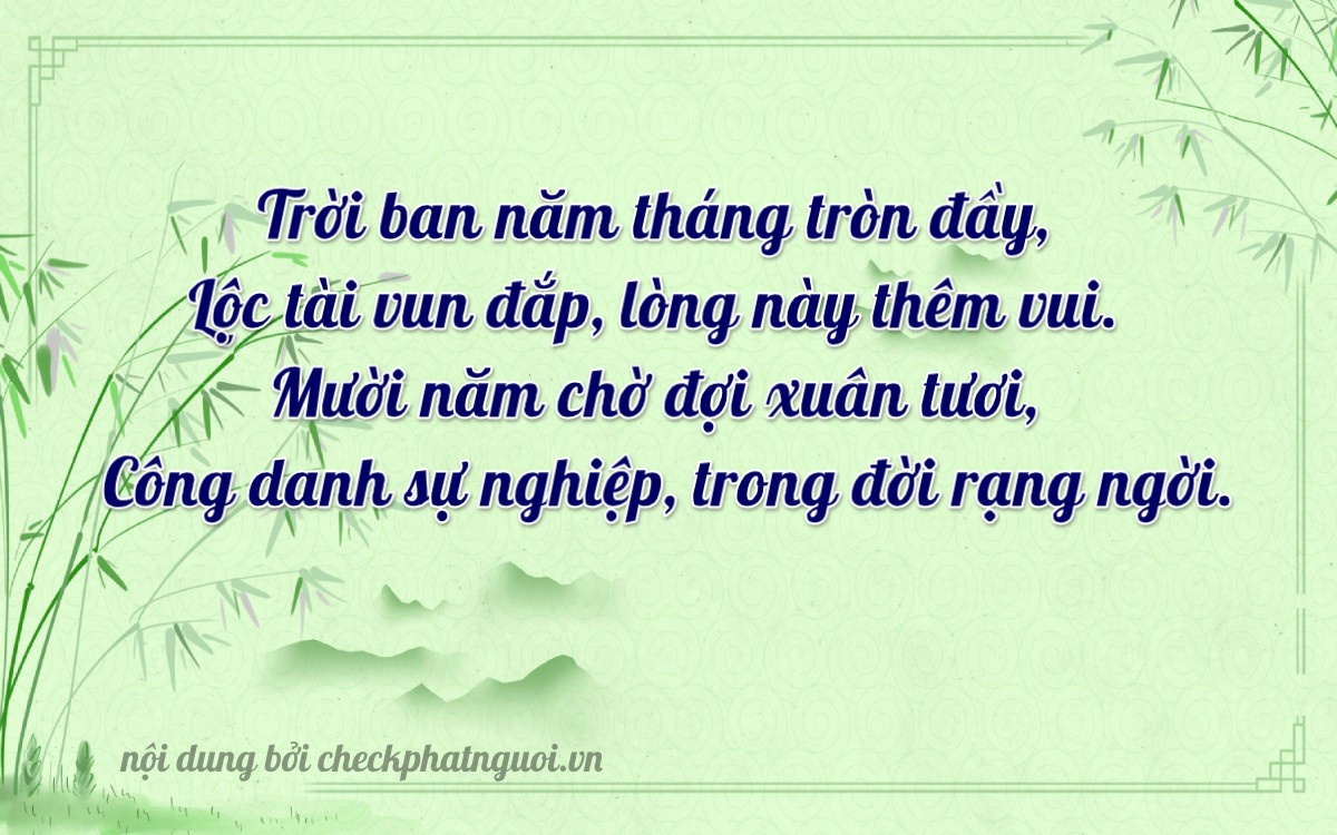 Bài thơ ý nghĩa cho <b>biển số 38A-65120</b> tại website checkphatnguoi.vn