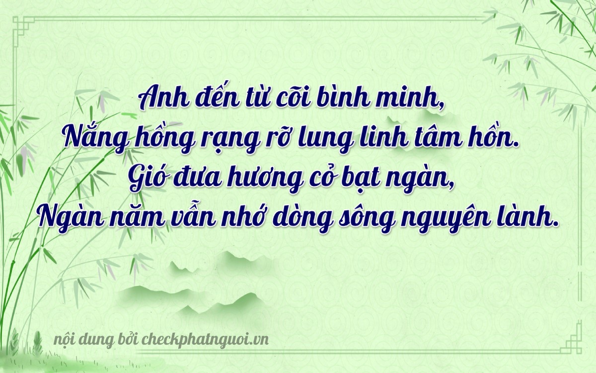 Bài thơ ý nghĩa cho <b>biển số 38A-65295</b> tại website checkphatnguoi.vn