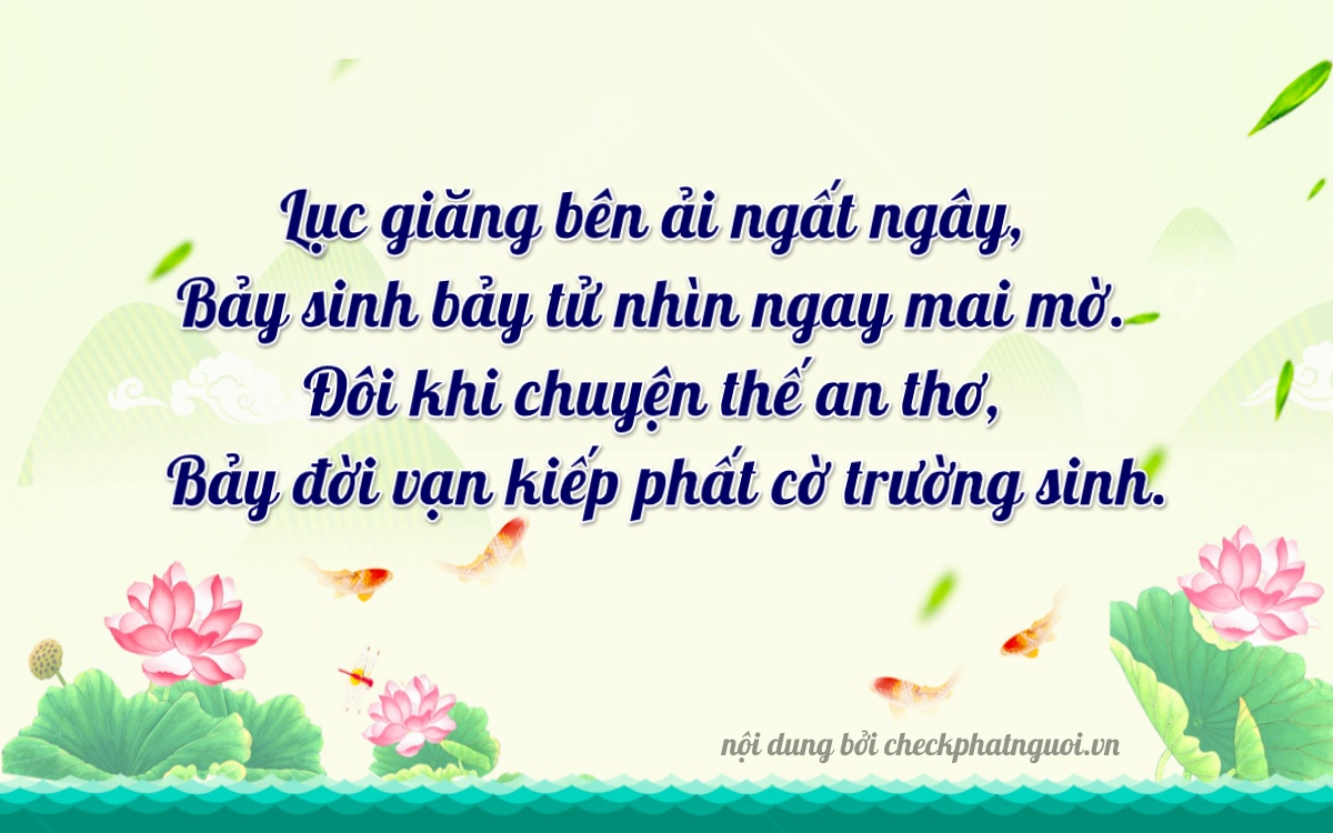 Bài thơ ý nghĩa cho <b>biển số 38A-67227</b> tại website checkphatnguoi.vn