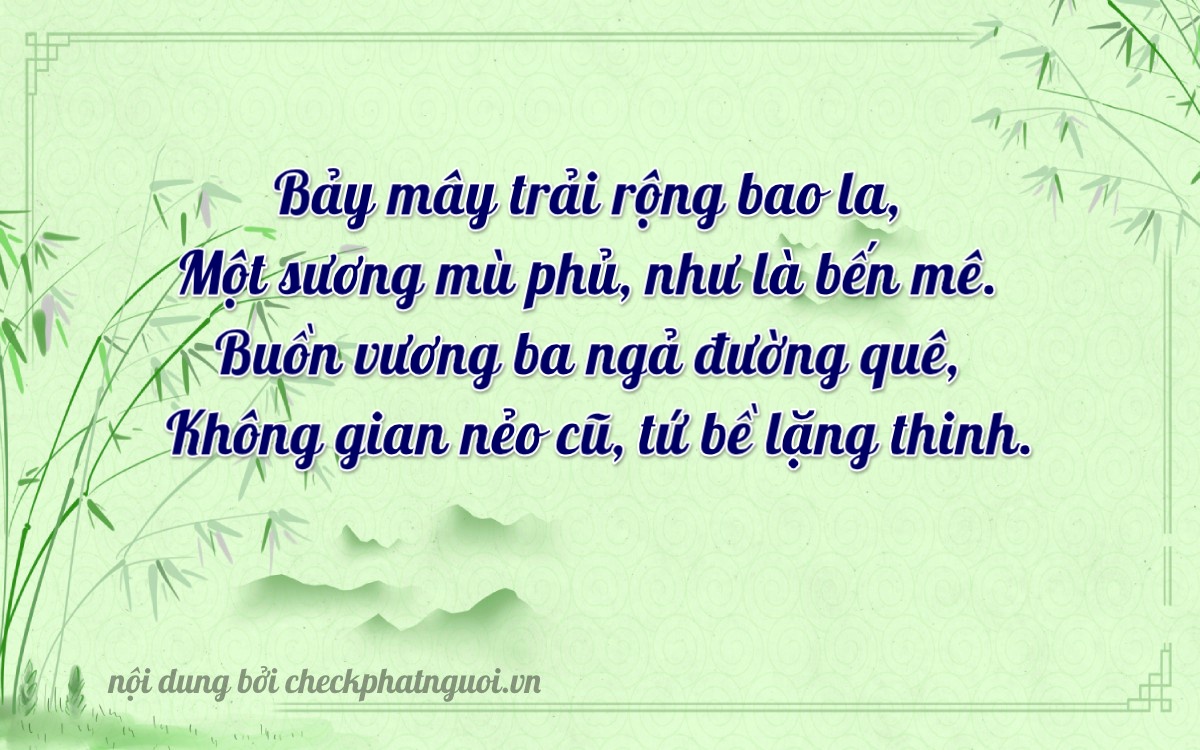 Bài thơ ý nghĩa cho <b>biển số 38A-78103</b> tại website checkphatnguoi.vn