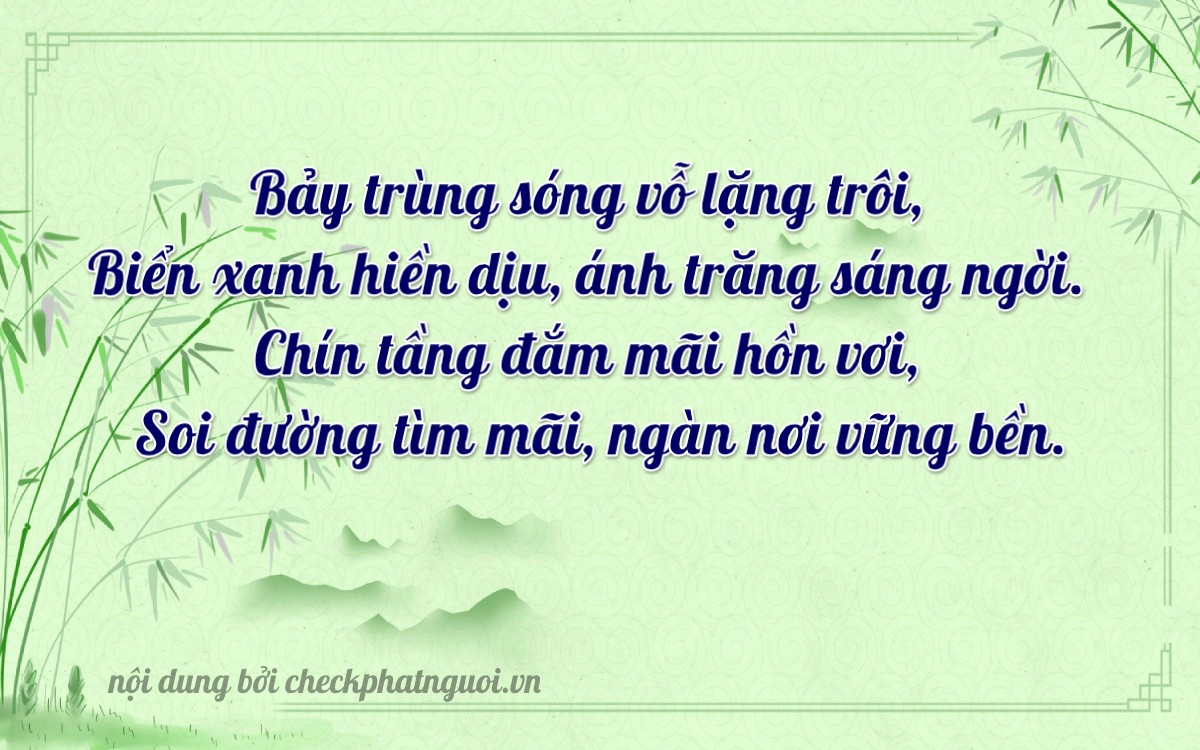 Bài thơ ý nghĩa cho <b>biển số 38A-79723</b> tại website checkphatnguoi.vn