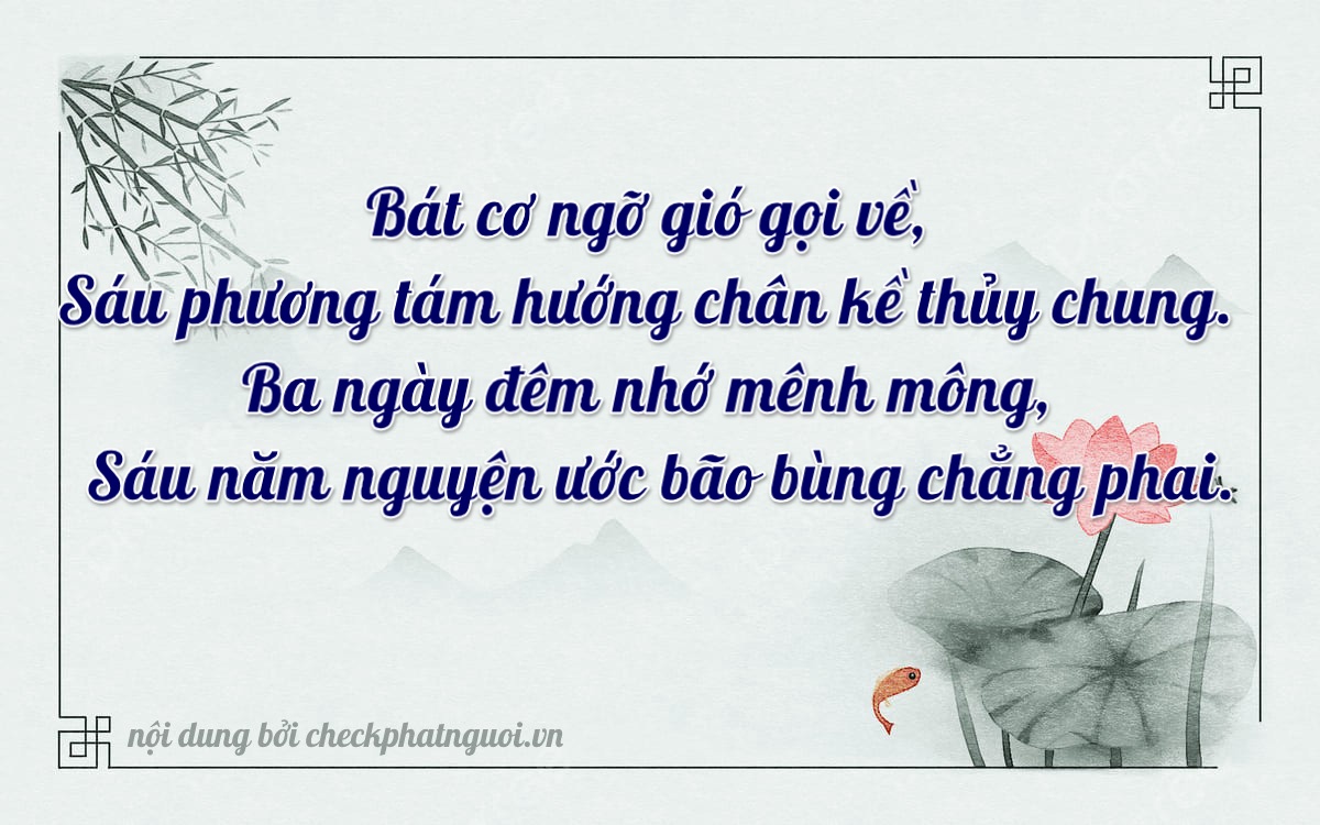 Bài thơ ý nghĩa cho <b>biển số 38A-83636</b> tại website checkphatnguoi.vn