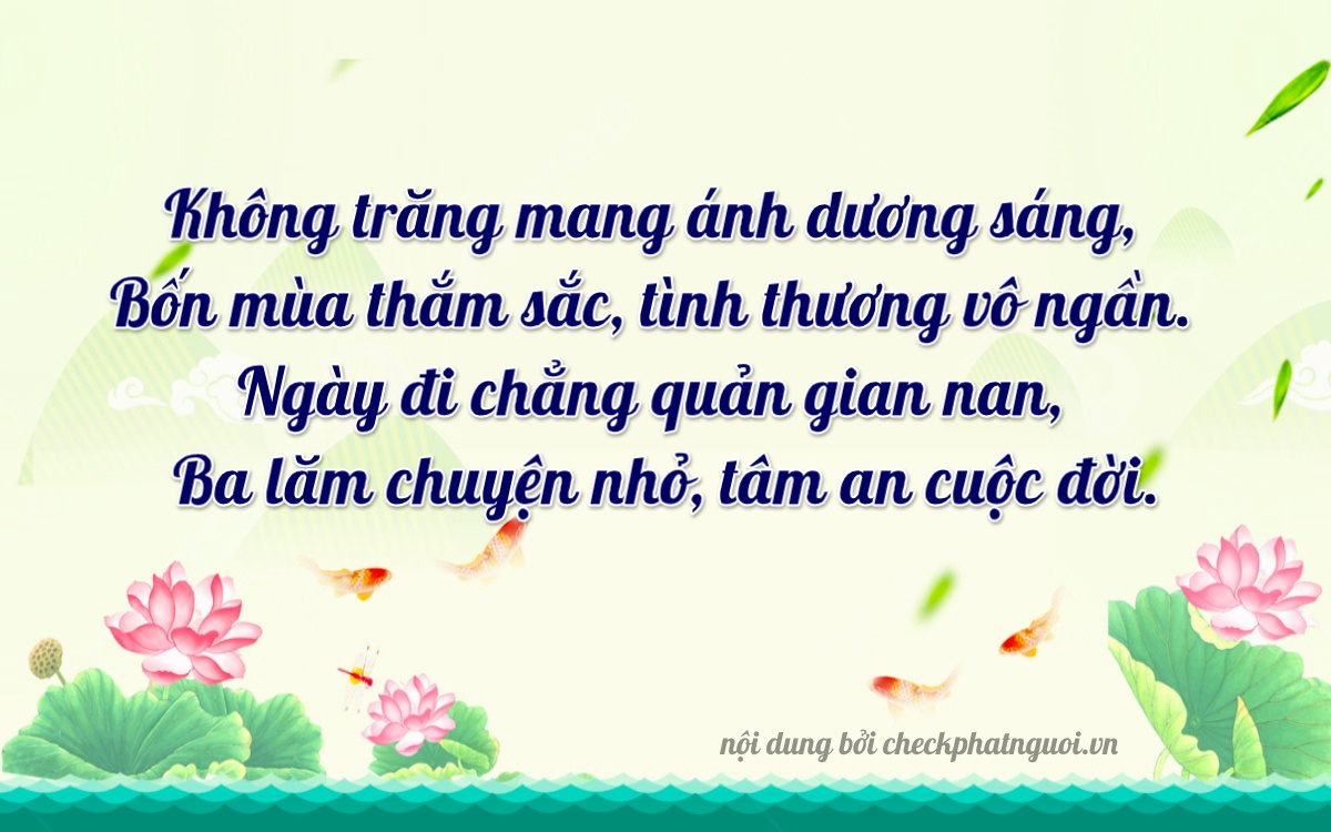 Bài thơ ý nghĩa cho <b>biển số 38AB-04300</b> tại website checkphatnguoi.vn