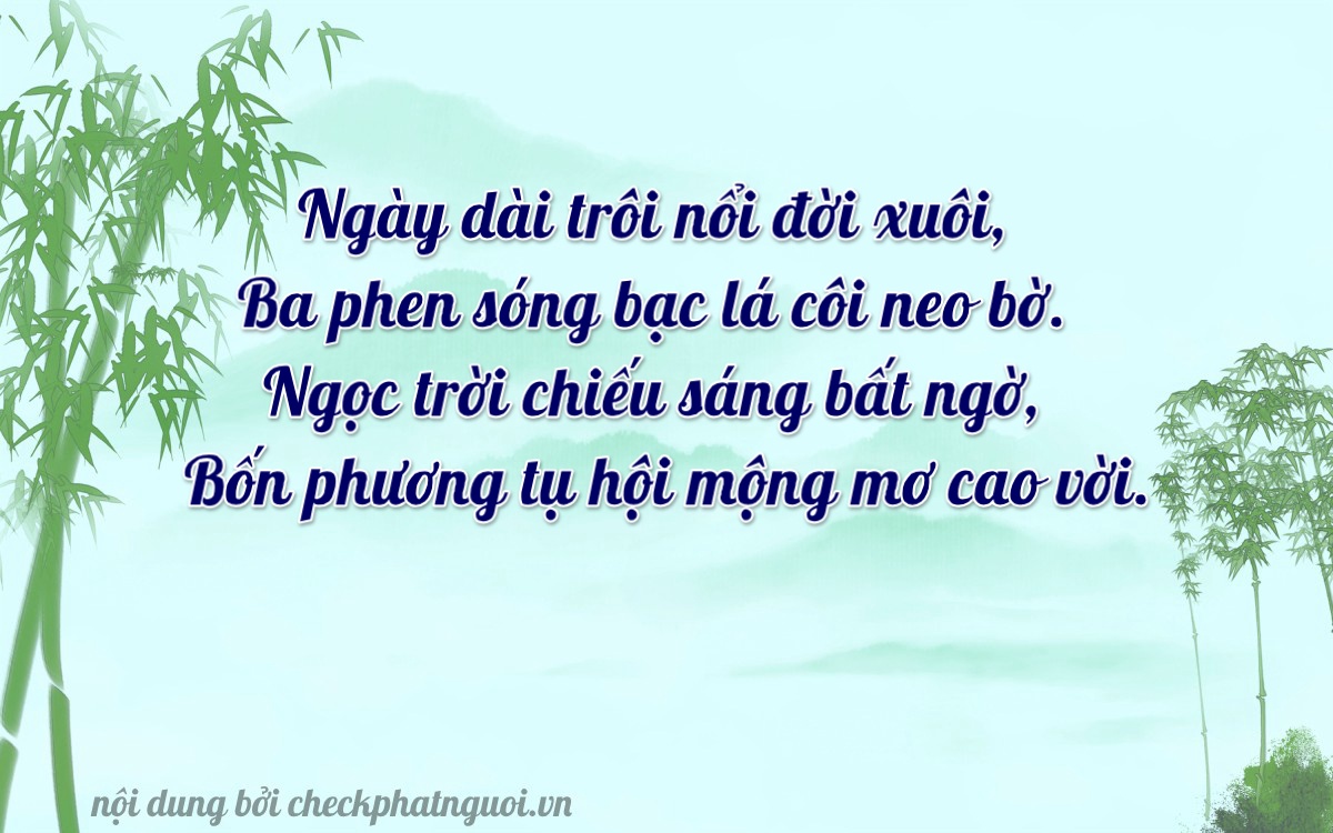 Bài thơ ý nghĩa cho <b>biển số 38AK-03364</b> tại website checkphatnguoi.vn