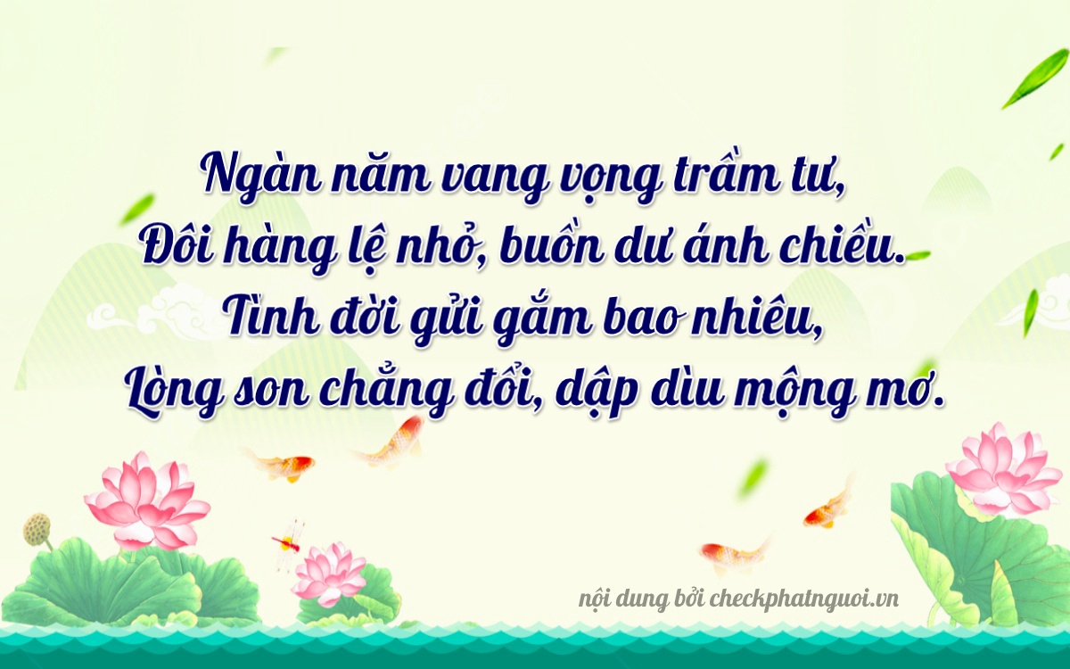 Bài thơ ý nghĩa cho <b>biển số 38AM-02422</b> tại website checkphatnguoi.vn