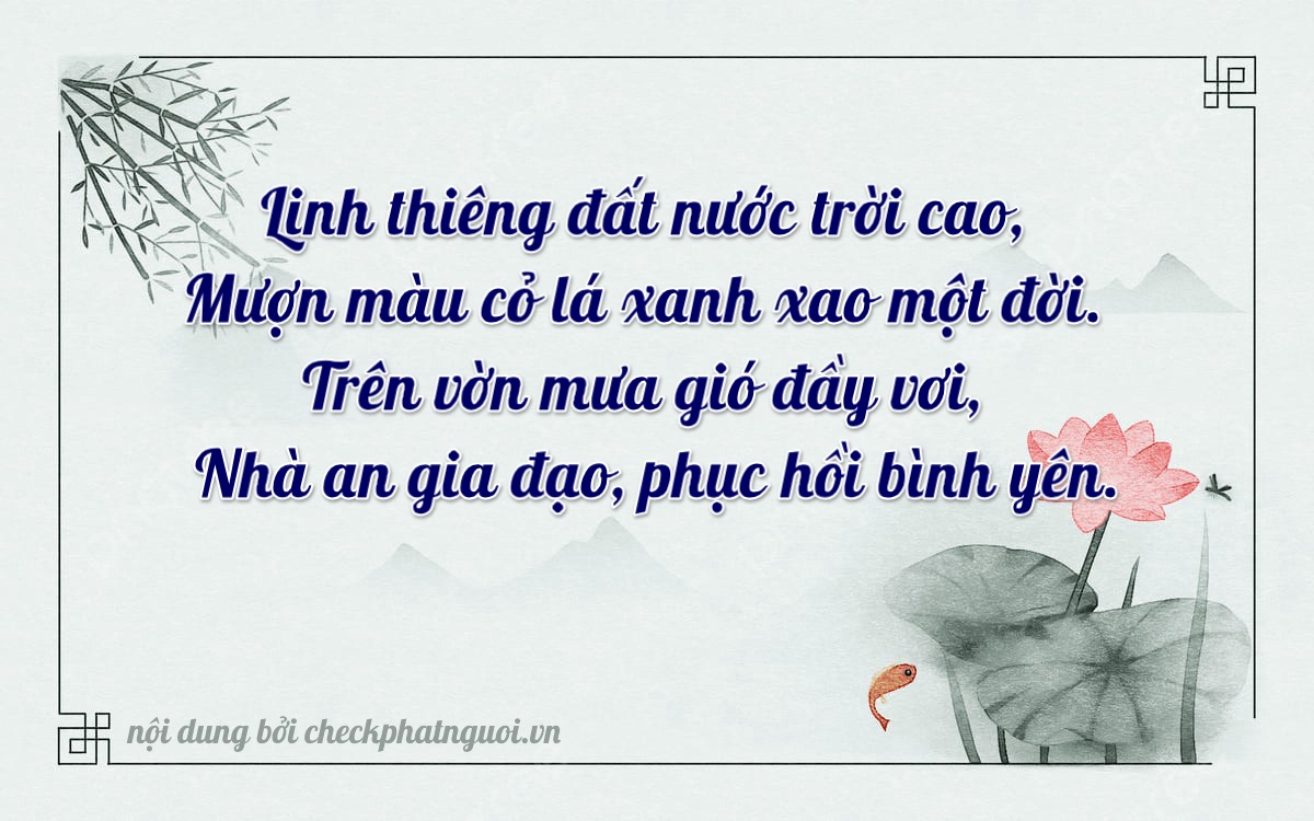 Bài thơ ý nghĩa cho <b>biển số 38AM-09991</b> tại website checkphatnguoi.vn
