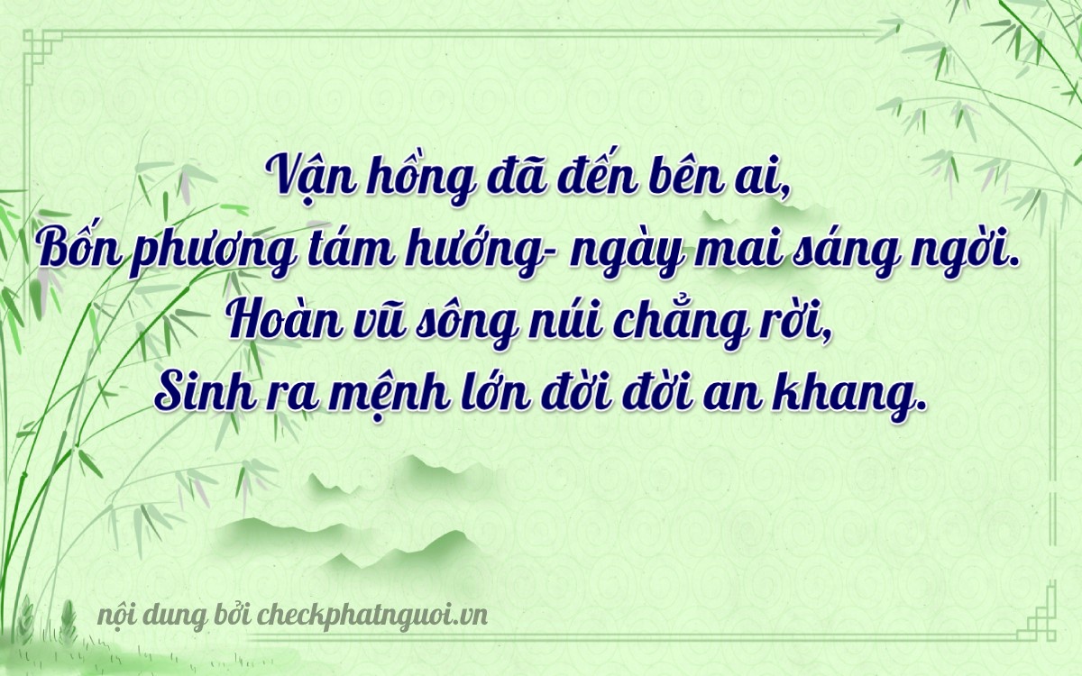 Bài thơ ý nghĩa cho <b>biển số 38AN-07438</b> tại website checkphatnguoi.vn