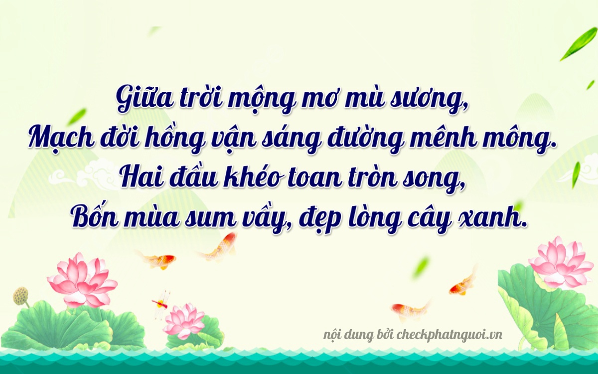 Bài thơ ý nghĩa cho <b>biển số 38B-02242</b> tại website checkphatnguoi.vn