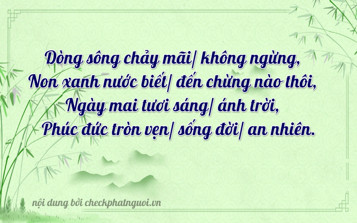 Bài thơ ý nghĩa cho <b>biển số 38B1-63790</b> tại website checkphatnguoi.vn