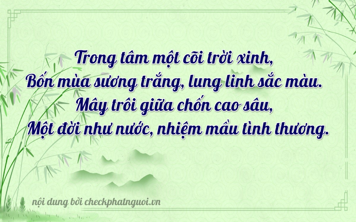 Bài thơ ý nghĩa cho <b>biển số 38C1-19461</b> tại website checkphatnguoi.vn