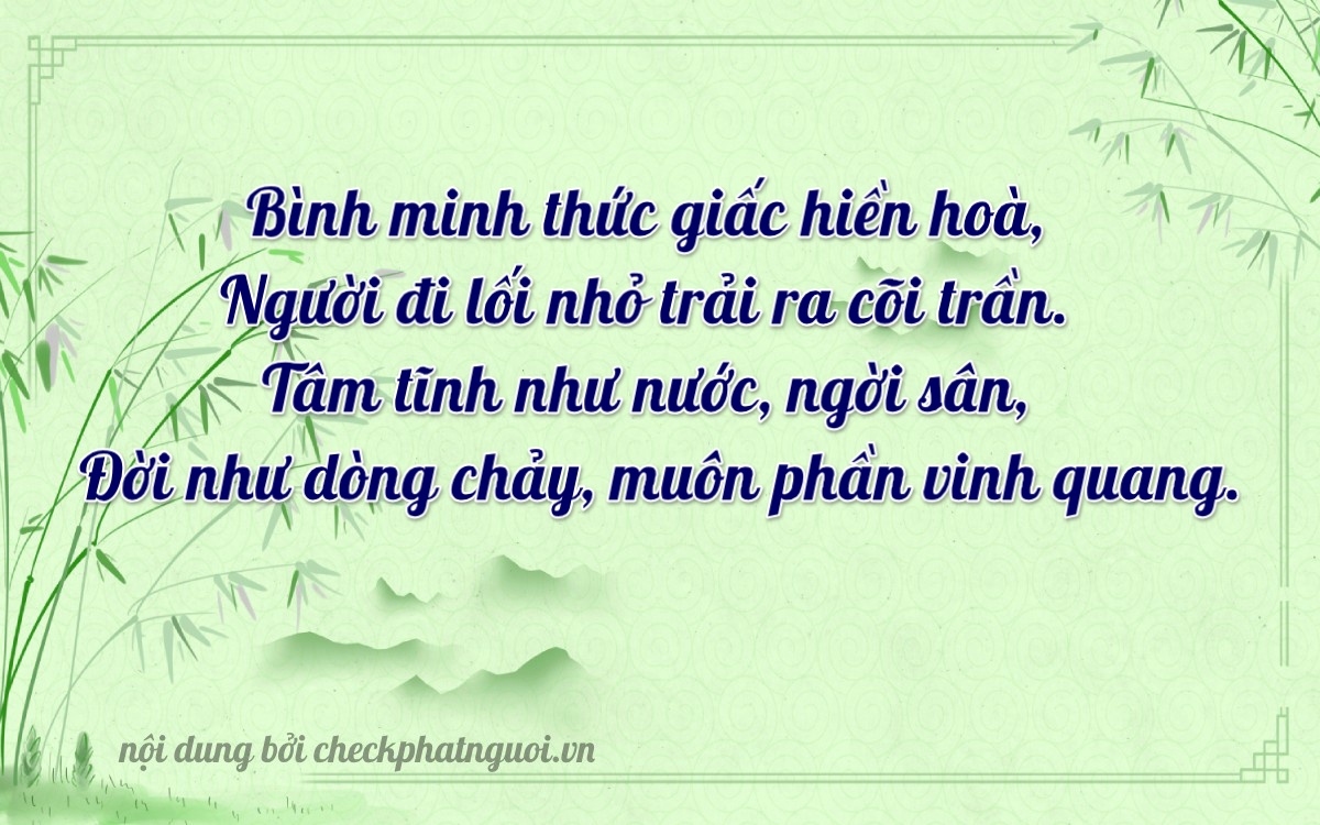 Bài thơ ý nghĩa cho <b>biển số 38C1-28877</b> tại website checkphatnguoi.vn