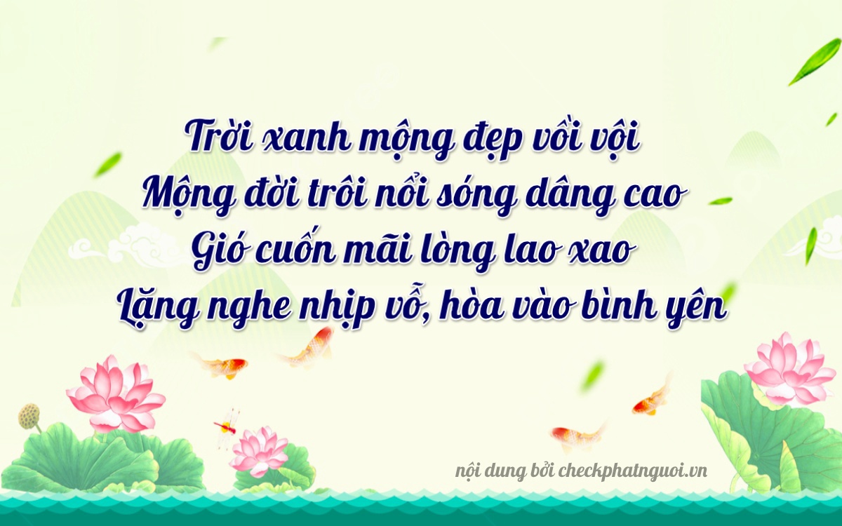 Bài thơ ý nghĩa cho <b>biển số 38C1-47181</b> tại website checkphatnguoi.vn