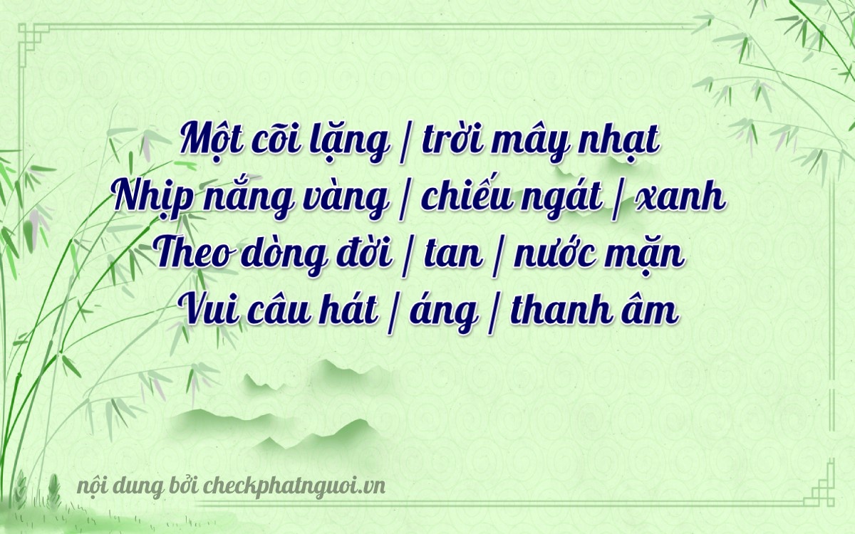 Bài thơ ý nghĩa cho <b>biển số 38C-17748</b> tại website checkphatnguoi.vn