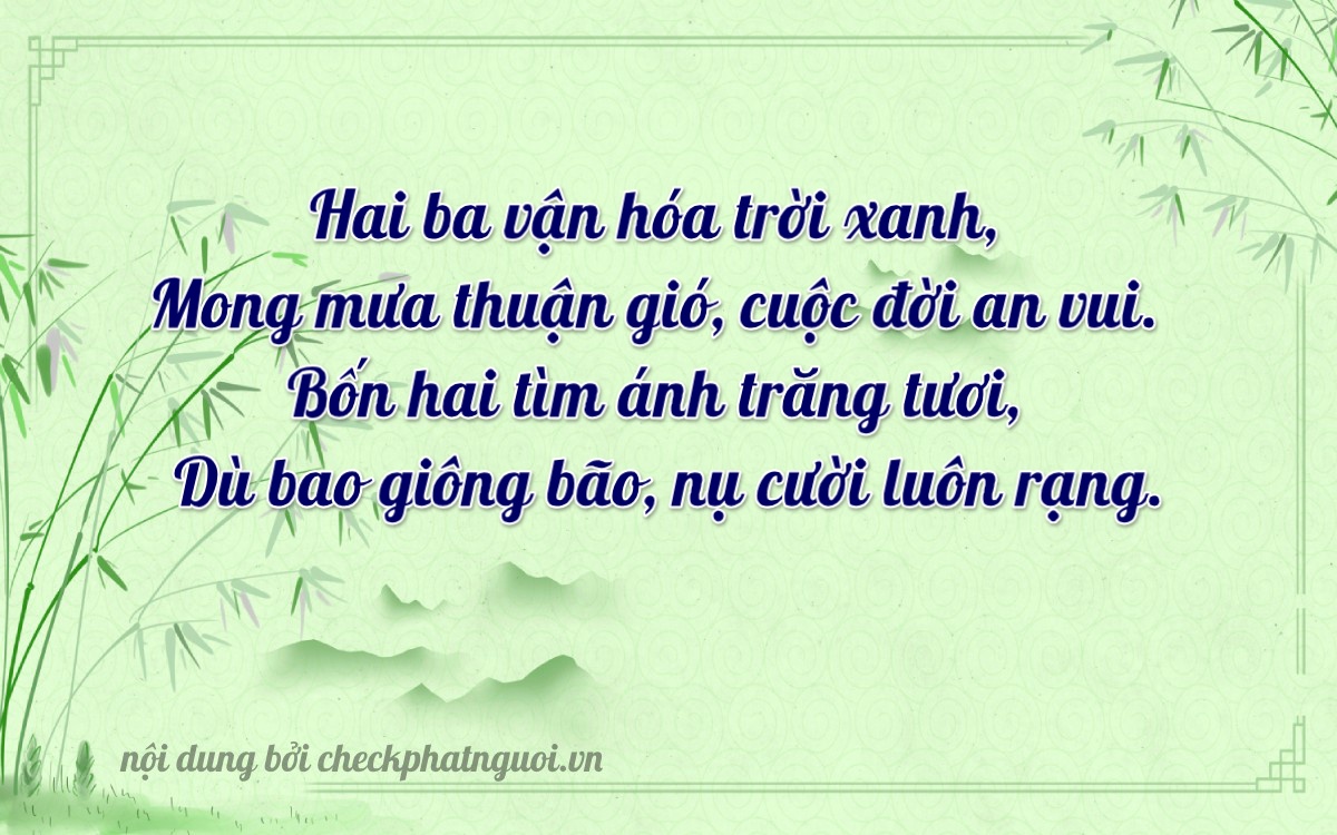 Bài thơ ý nghĩa cho <b>biển số 38C-23842</b> tại website checkphatnguoi.vn