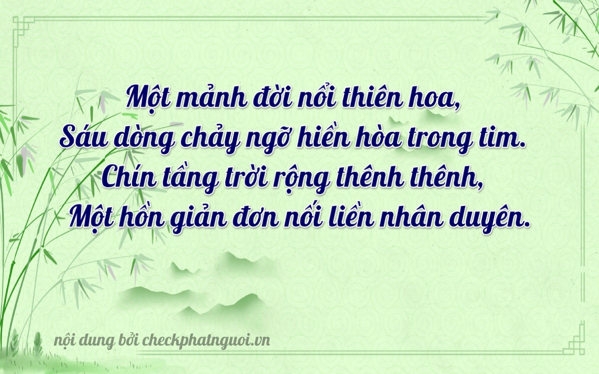 Bài thơ ý nghĩa cho <b>biển số 38D-01691</b> tại website checkphatnguoi.vn
