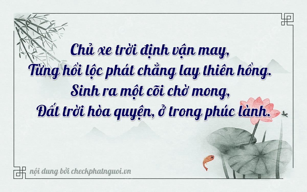 Bài thơ ý nghĩa cho <b>biển số 38D1-17671</b> tại website checkphatnguoi.vn