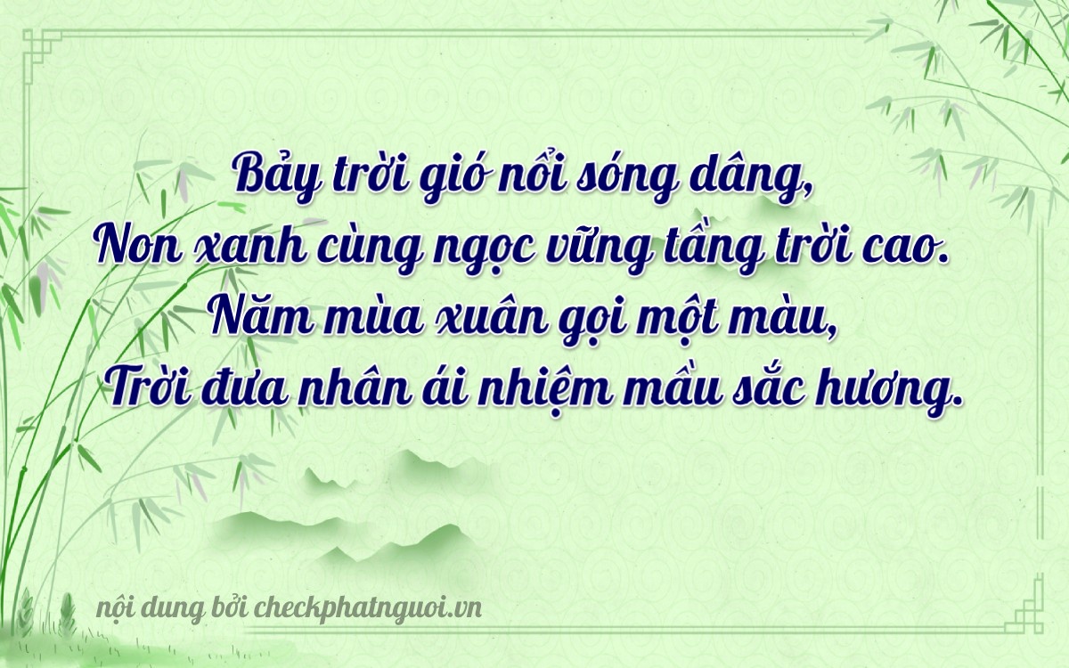 Bài thơ ý nghĩa cho <b>biển số 38H1-07071</b> tại website checkphatnguoi.vn