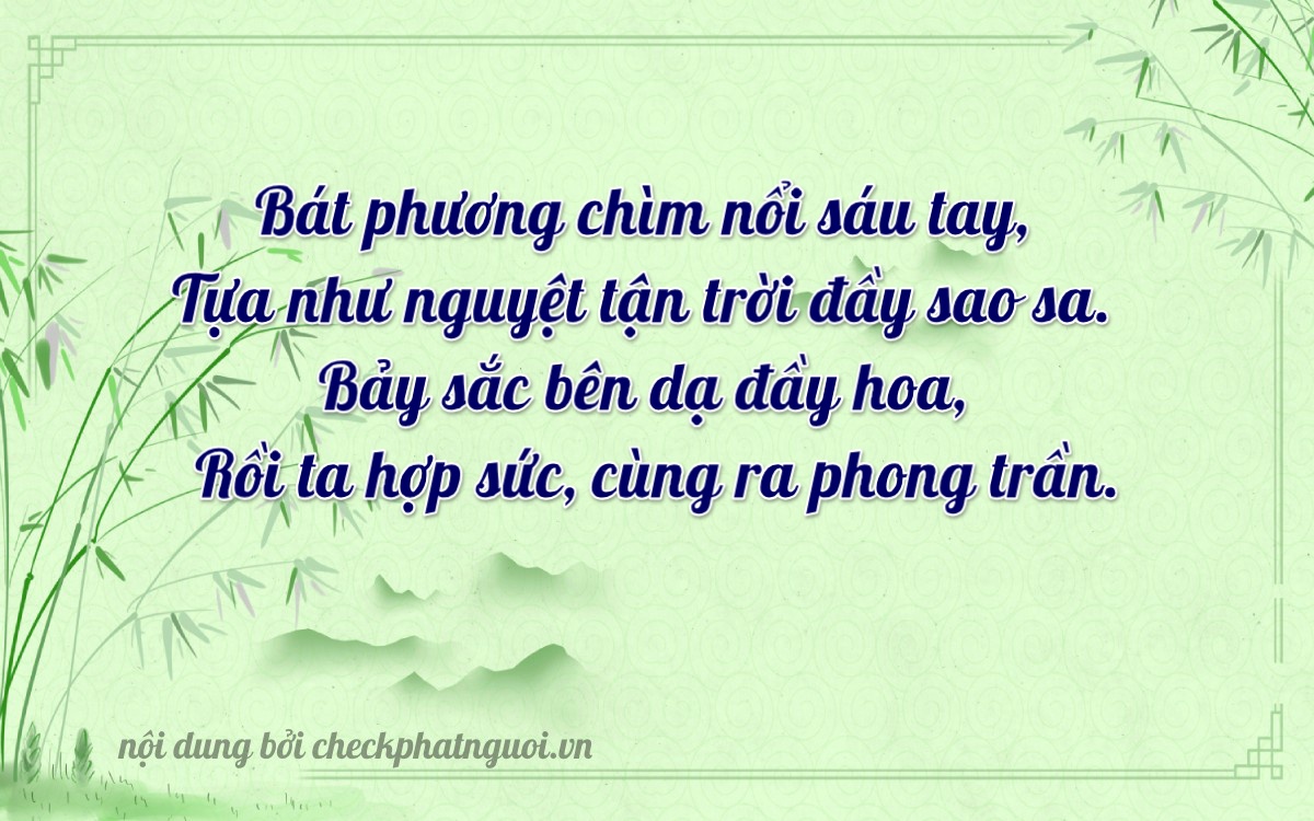 Bài thơ ý nghĩa cho <b>biển số 38H-56876</b> tại website checkphatnguoi.vn