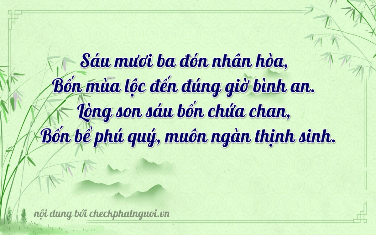 Bài thơ ý nghĩa cho <b>biển số 38H-63644</b> tại website checkphatnguoi.vn