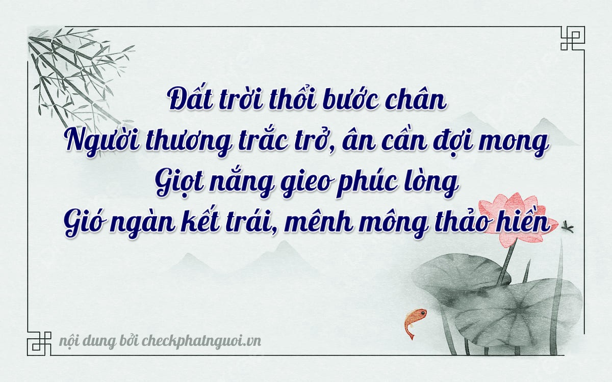 Bài thơ ý nghĩa cho <b>biển số 38K1-35166</b> tại website checkphatnguoi.vn