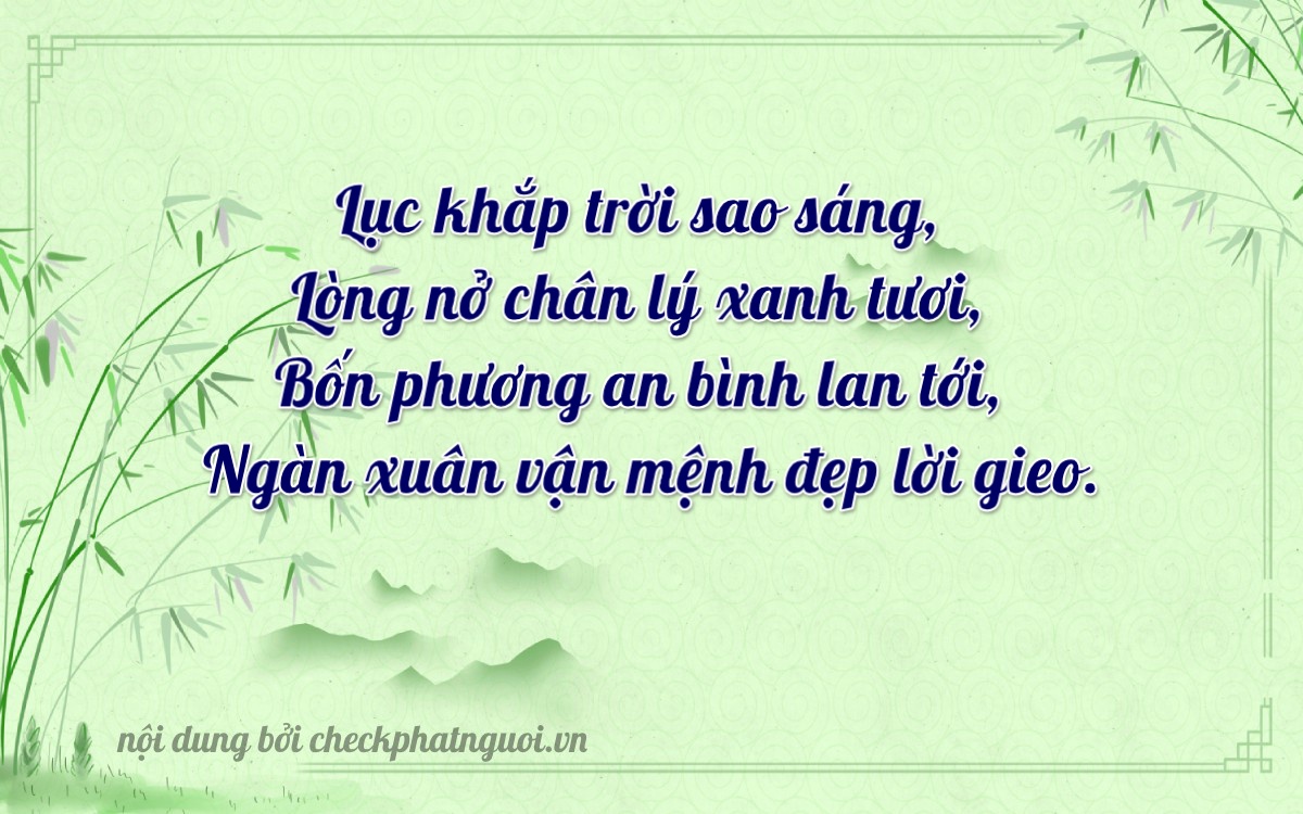 Bài thơ ý nghĩa cho <b>biển số 38K1-36314</b> tại website checkphatnguoi.vn