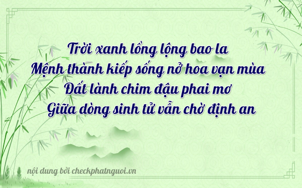 Bài thơ ý nghĩa cho <b>biển số 38MD184208</b> tại website checkphatnguoi.vn