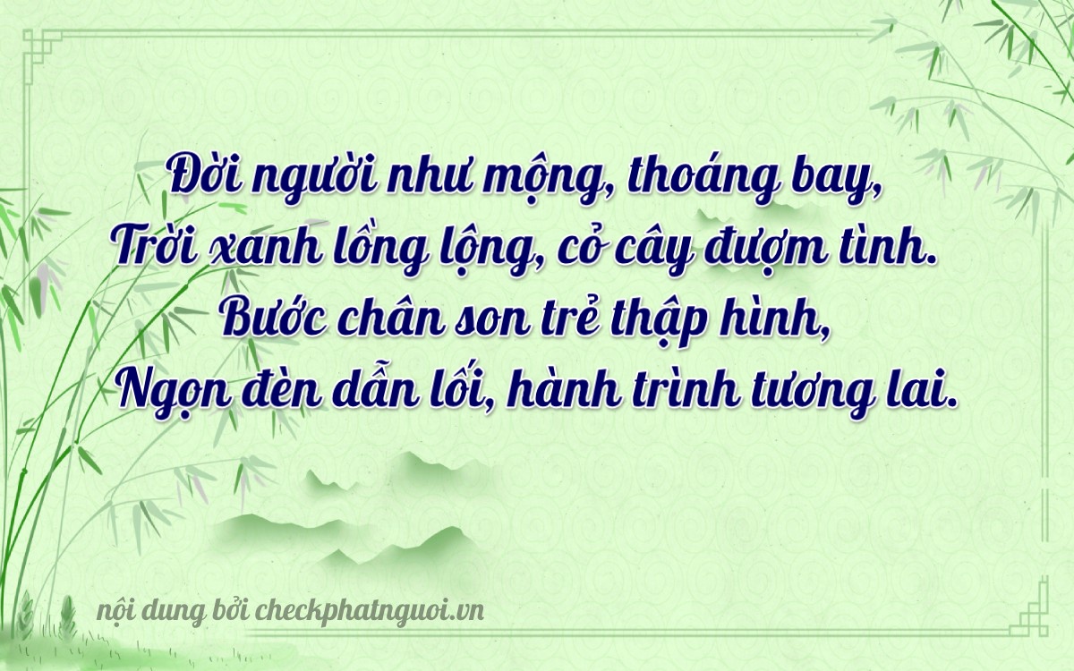 Bài thơ ý nghĩa cho <b>biển số 38MD205406</b> tại website checkphatnguoi.vn