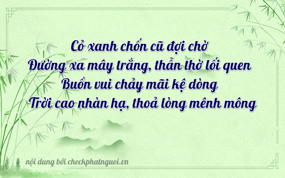 Bài thơ ý nghĩa cho <b>biển số 38P1-32078</b> tại website checkphatnguoi.vn