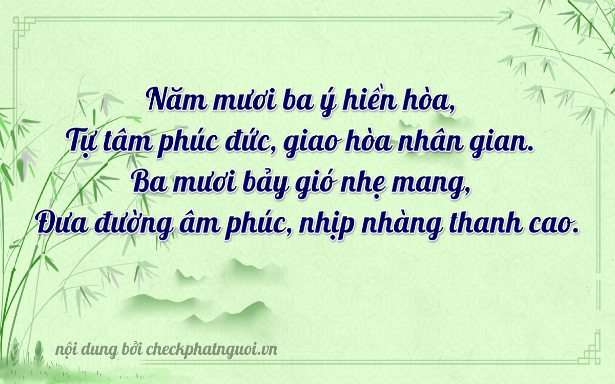 Bài thơ ý nghĩa cho <b>biển số 38X1-53137</b> tại website checkphatnguoi.vn