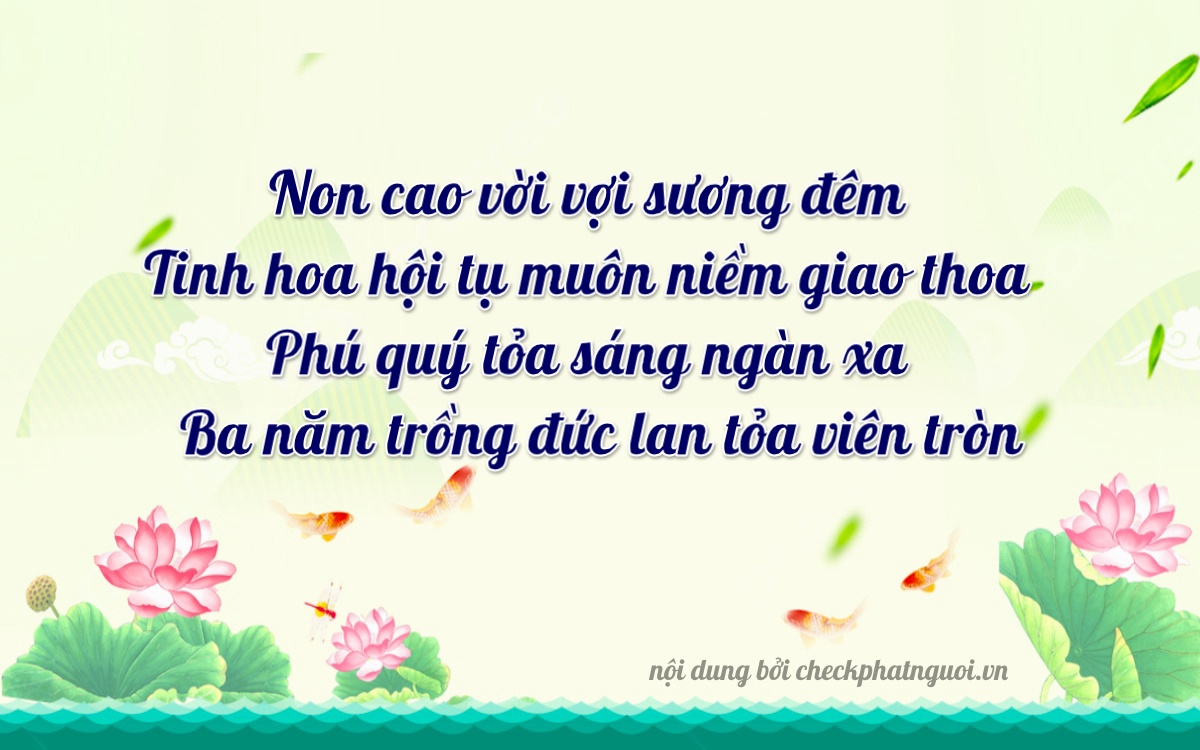 Bài thơ ý nghĩa cho <b>biển số 39539</b> tại website checkphatnguoi.vn