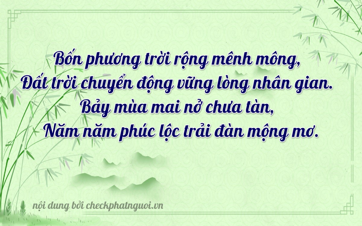 Bài thơ ý nghĩa cho <b>biển số 39F-45595</b> tại website checkphatnguoi.vn