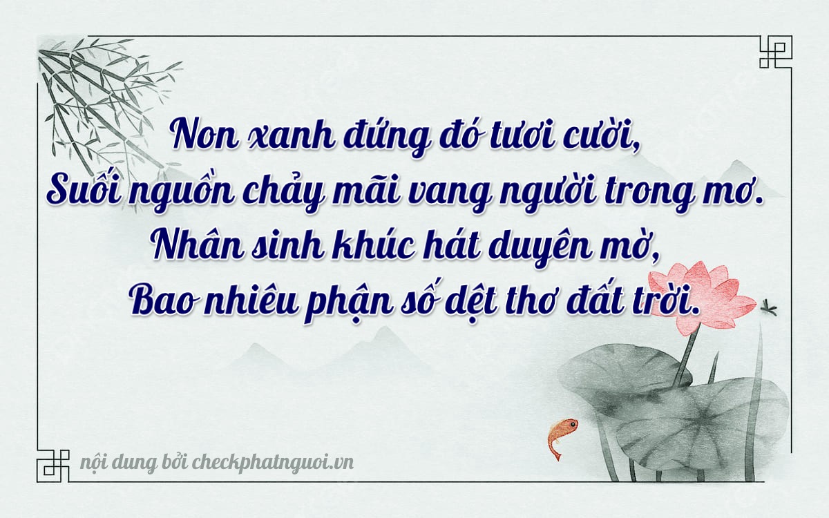 Bài thơ ý nghĩa cho <b>biển số 39F-5350</b> tại website checkphatnguoi.vn