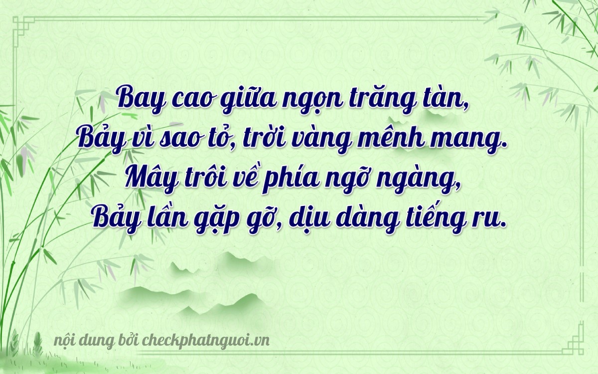 Bài thơ ý nghĩa cho <b>biển số 39F-53777</b> tại website checkphatnguoi.vn