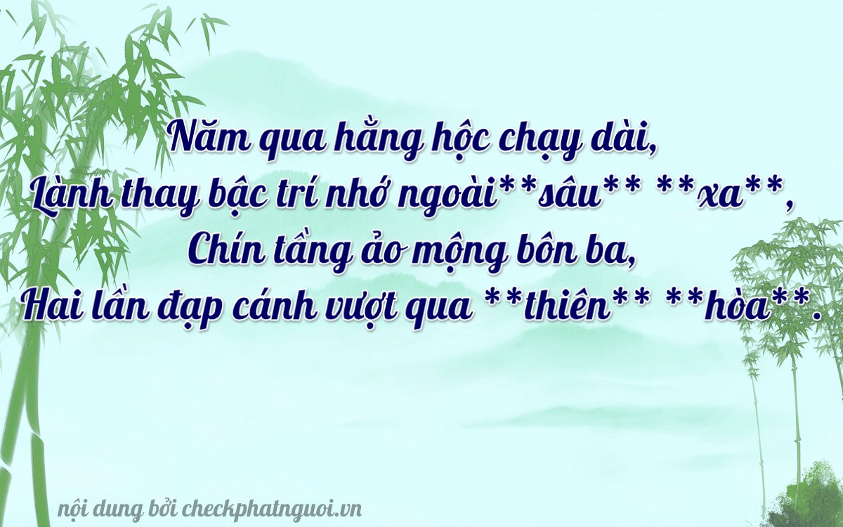 Bài thơ ý nghĩa cho <b>biển số 39F-58912</b> tại website checkphatnguoi.vn